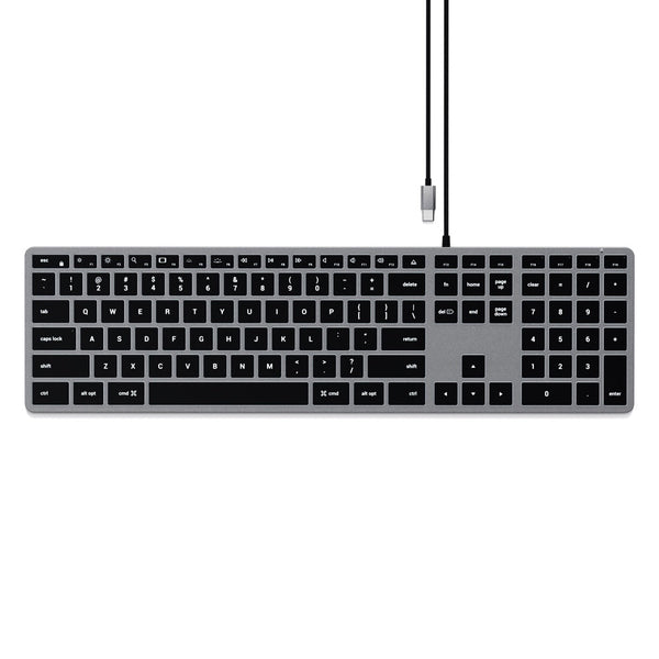 Satechi Slim W3 Wired USB-C Backlit Keyboard (Space Grey) Complete your modern desk space, while working remotely or from home, with the Satechi Slim W3 Wired Backlit Keyboard. Designed for Mac devices, the W3 Keyboard features an extended layout with a n