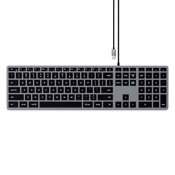 Satechi Slim W3 Wired USB-C Backlit Keyboard (Space Grey) Complete your modern desk space, while working remotely or from home, with the Satechi Slim W3 Wired Backlit Keyboard. Designed for Mac devices, the W3 Keyboard features an extended layout with a n