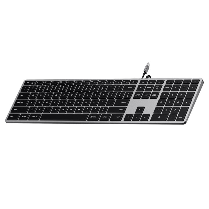 Satechi Slim W3 Wired USB-C Backlit Keyboard (Space Grey) Complete your modern desk space, while working remotely or from home, with the Satechi Slim W3 Wired Backlit Keyboard. Designed for Mac devices, the W3 Keyboard features an extended layout with a n