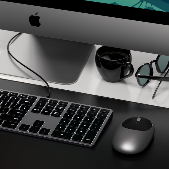Satechi Slim W3 Wired USB-C Backlit Keyboard (Space Grey) Complete your modern desk space, while working remotely or from home, with the Satechi Slim W3 Wired Backlit Keyboard. Designed for Mac devices, the W3 Keyboard features an extended layout with a n
