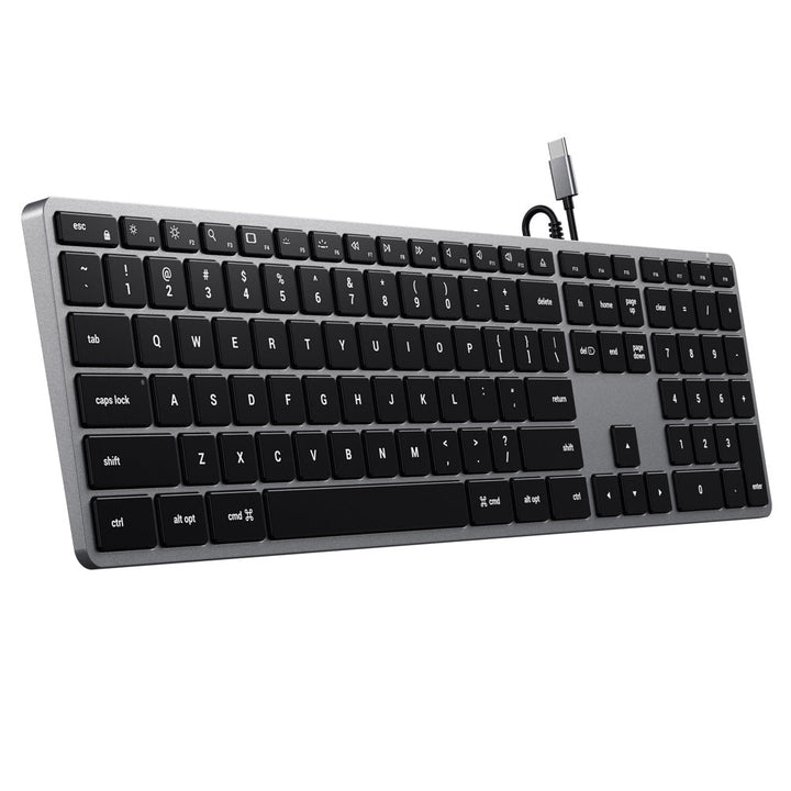 Satechi Slim W3 Wired USB-C Backlit Keyboard (Space Grey) Complete your modern desk space, while working remotely or from home, with the Satechi Slim W3 Wired Backlit Keyboard. Designed for Mac devices, the W3 Keyboard features an extended layout with a n