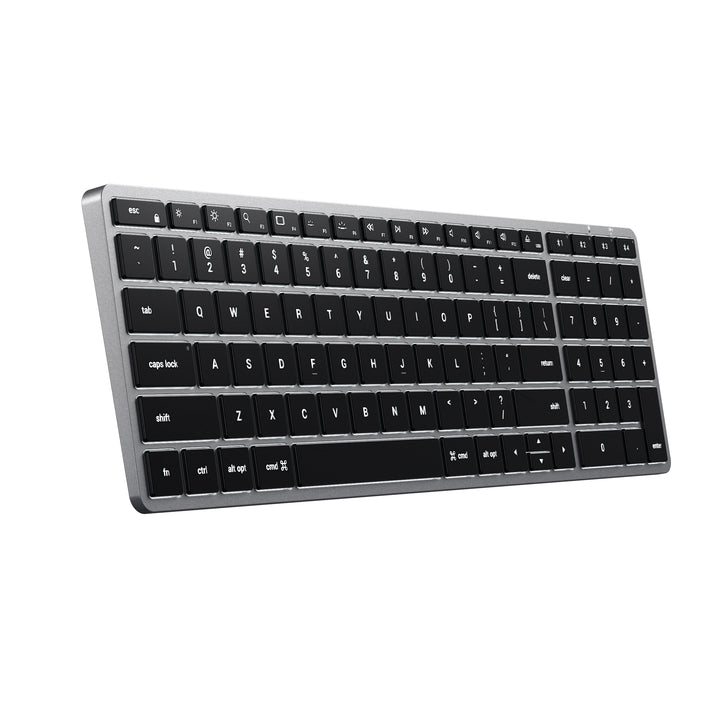 Satechi Slim X2 Bluetooth Backlit Keyboard Complete your modern home or office workspace with the Satechi Slim X2 Bluetooth Backlit Keyboard. Designed for Mac & iOS devices, the X2 Keyboard features a QWERTY layout with numeric keypad, multi-device Blueto