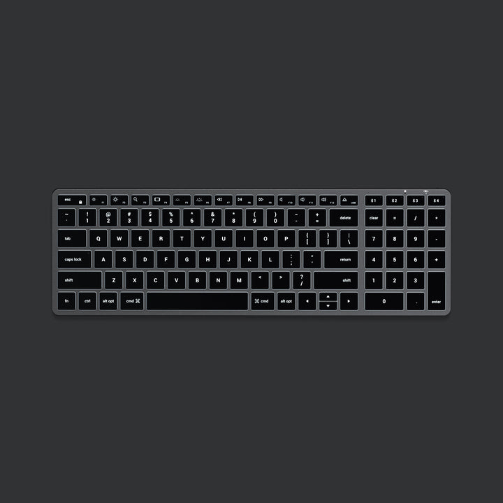 Satechi Slim X2 Bluetooth Backlit Keyboard Complete your modern home or office workspace with the Satechi Slim X2 Bluetooth Backlit Keyboard. Designed for Mac & iOS devices, the X2 Keyboard features a QWERTY layout with numeric keypad, multi-device Blueto