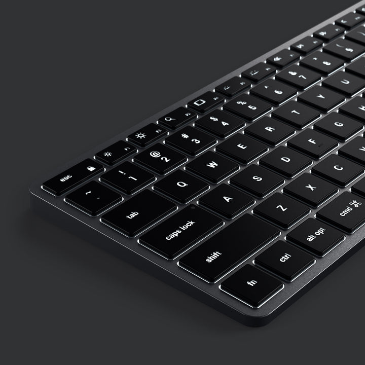 Satechi Slim X2 Bluetooth Backlit Keyboard Complete your modern home or office workspace with the Satechi Slim X2 Bluetooth Backlit Keyboard. Designed for Mac & iOS devices, the X2 Keyboard features a QWERTY layout with numeric keypad, multi-device Blueto