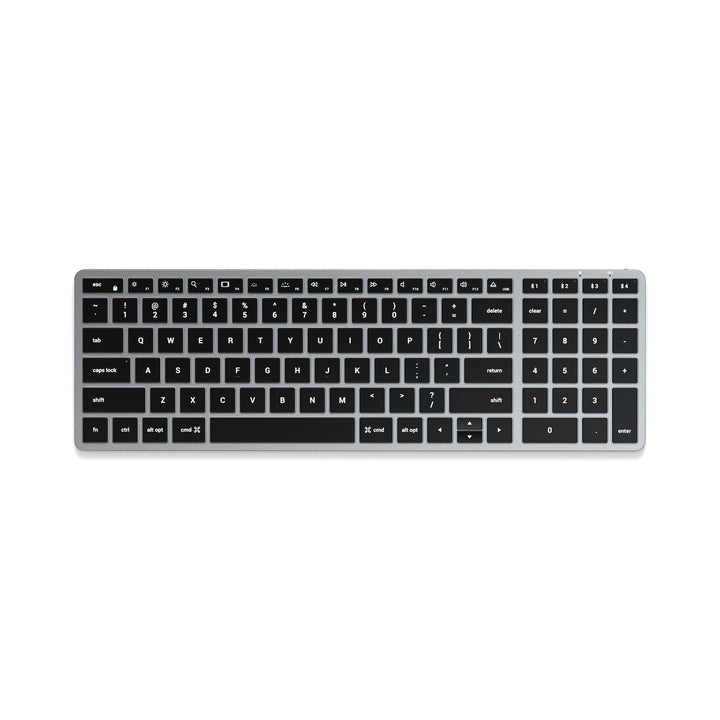 Satechi Slim X2 Bluetooth Backlit Keyboard Complete your modern home or office workspace with the Satechi Slim X2 Bluetooth Backlit Keyboard. Designed for Mac & iOS devices, the X2 Keyboard features a QWERTY layout with numeric keypad, multi-device Blueto