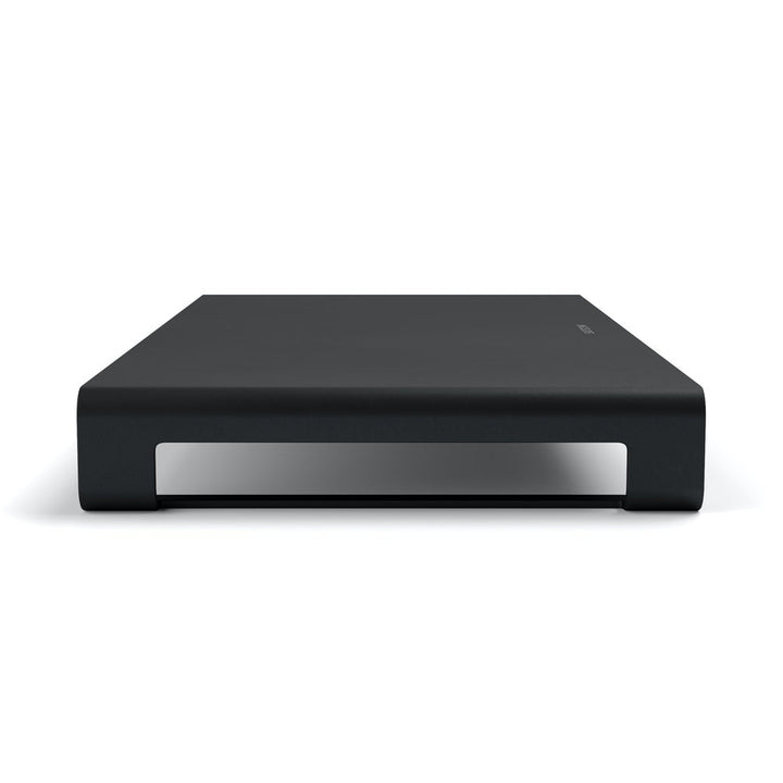 Satechi Slim Monitor Stand Convenient stand to raise monitors and maximise workspace Strong aluminium alloy to support monitors and more up to 14 kg Functional stand while supporting comfort and good posture Slim, modern design with metallic silver finish