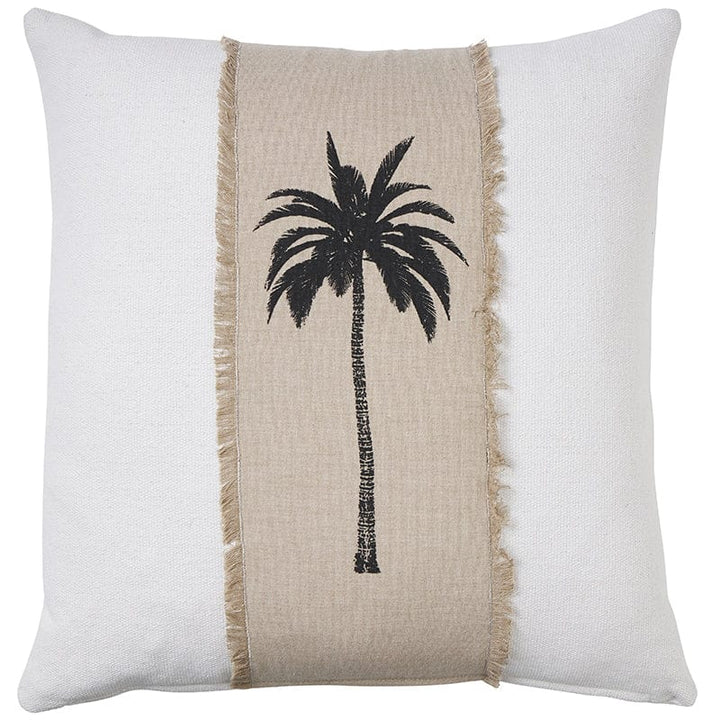 Havana Palm 50x50 Crafted from 100% premium cotton, the Havana Palm 50x50 combines durability with comfort. Featuring a detailed chambray applique, this piece showcases expert craftsmanship and subtle texture. The printed design adds a vibrant, natural ae