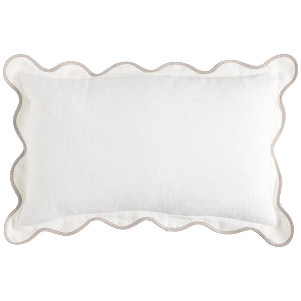 Linen Scallop Cushion 30x50 - Elegant & Durable Discover the Linen Scallop Cushion 30x50 for style and comfort, crafted from premium linen with refined scallop edging.