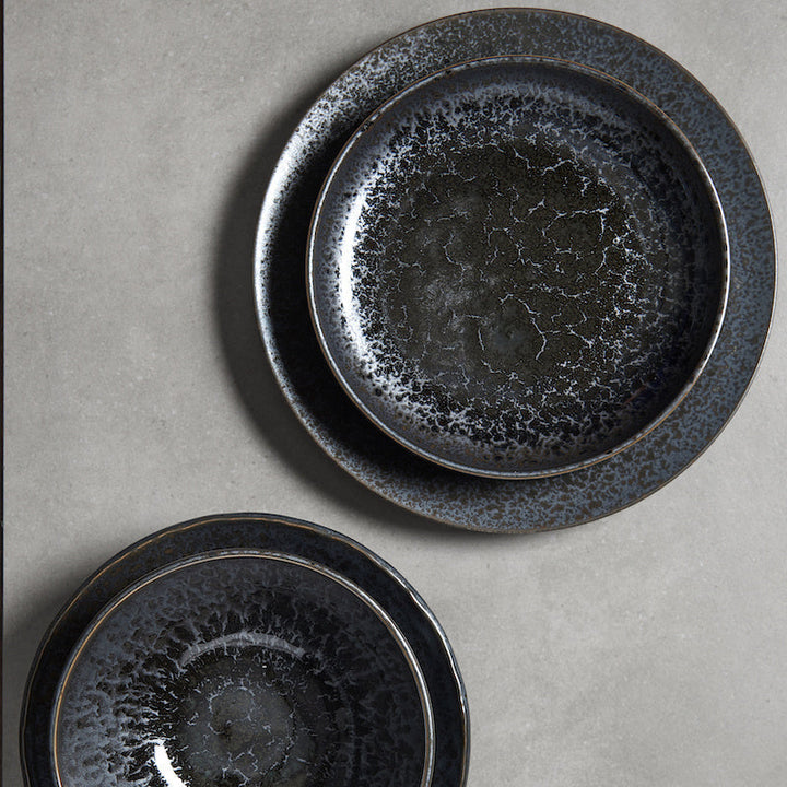 Serving Bowl, 28.5 cm, 1200 ml, Black Pearl Design with Inner Pattern