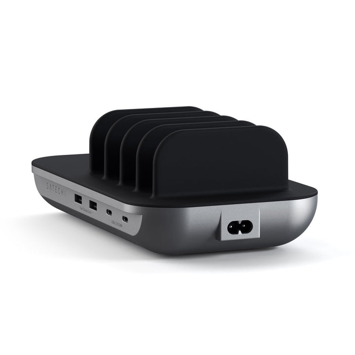Satechi Dock5 Multi-Device Charging Station with Wireless Charging Create your own modern charging space while keeping all your electronics organised with the Satechi Dock5 Multi-Device Charging Station with Wireless Charging. Ideal for family homes, work