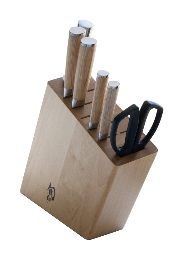 Shun Classic White 7 Piece Birch Block Set