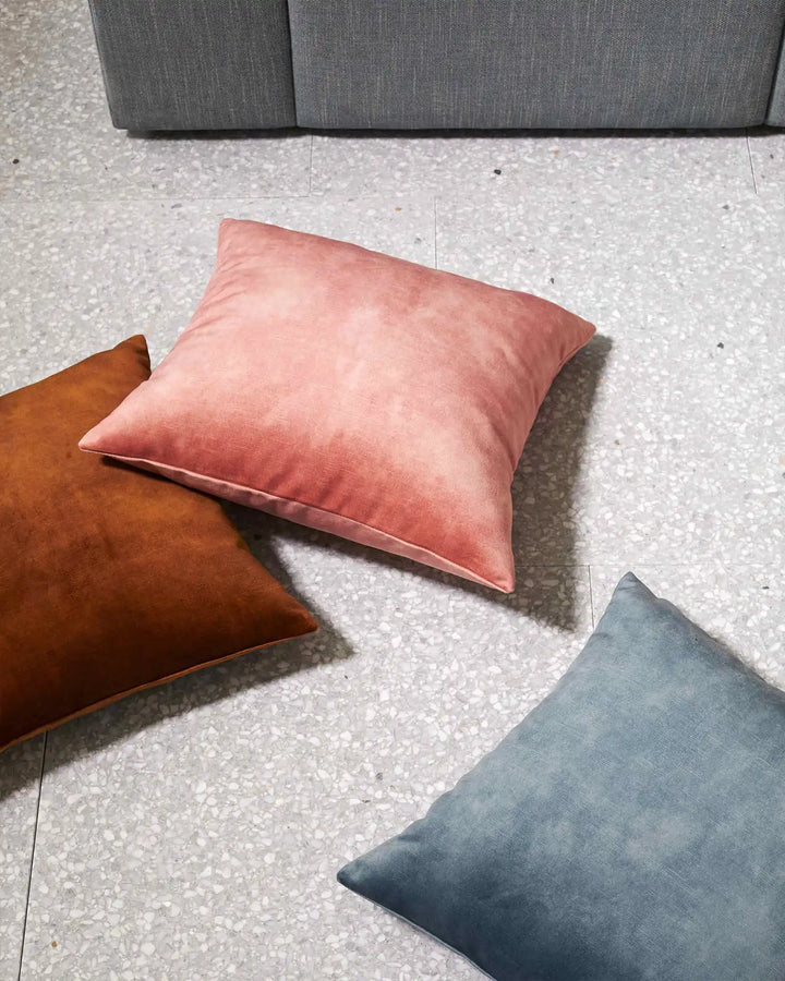 Ava Blossom Cushion - Luxurious Velvet Cushion Explore Ava Blossom, a stunning pink velvet cushion from the Weave range. Soft, stylish, and low maintenance with 20 color options.