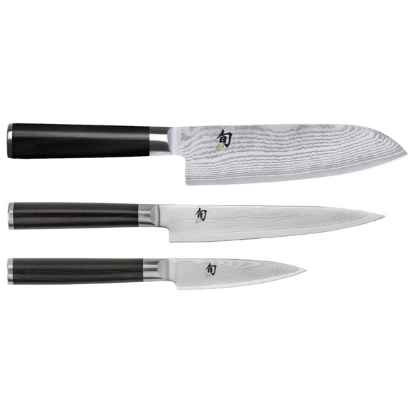 Shun Classic 3 Piece Santoku Knife Set