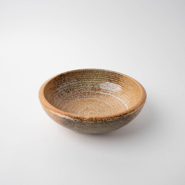 Bowl Thick Edge 20cm Orange Clay Glaze