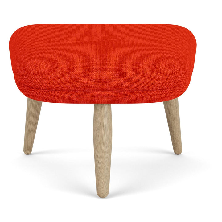 Oda Ottoman by Audo Copenhagen - Designed for use with Arnold Madsen’s Oda Chair but equally purposeful alone, the Oda Ottoman profiles the same careful craft and embracing form, shaped to offer comfortable support when seated. Constructed according to a