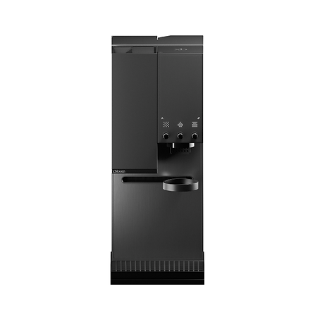 Shun Studio Coffee Machine Midnight Black with cup