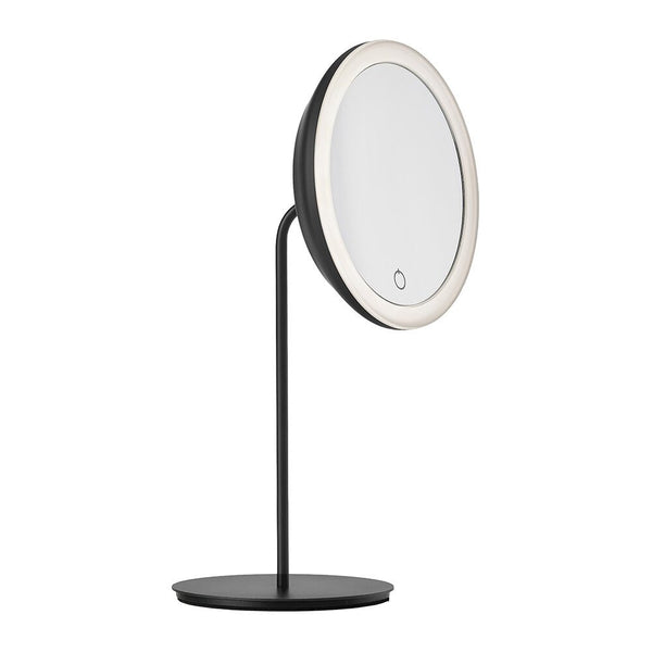 Illuminated Standing Mirror x5 Magnifier, Black