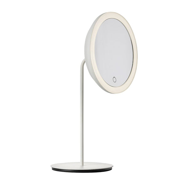 Illuminated Standing Mirror x5 Magnifier, White