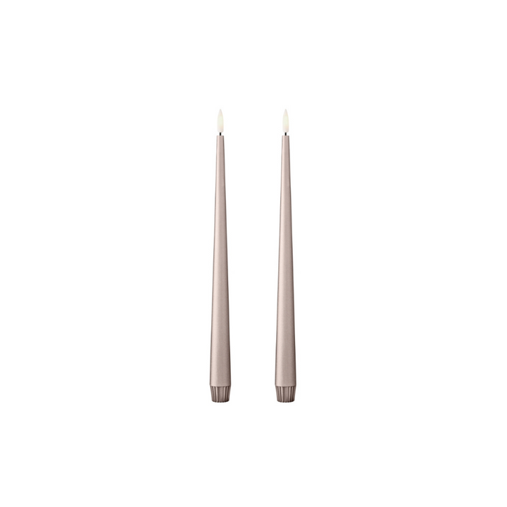 Ester & Erik LED taper candles in elegant beige color, perfect for modern home decor.