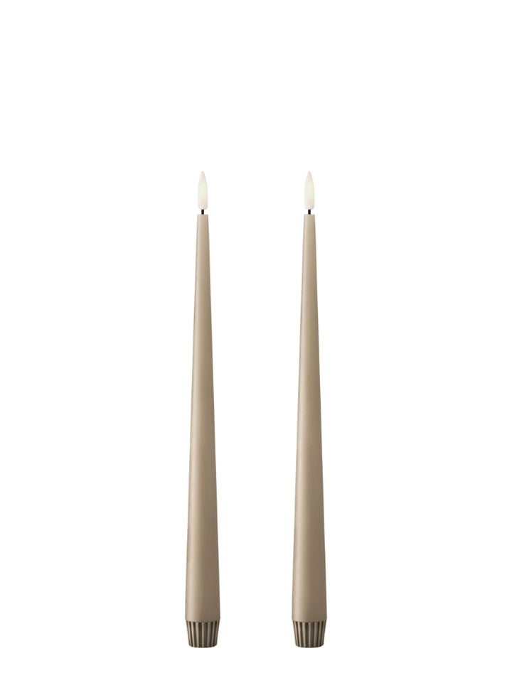 Ester & Erik LED taper candles, set of 2, elegant design, genuine wax finish, modern home decor.