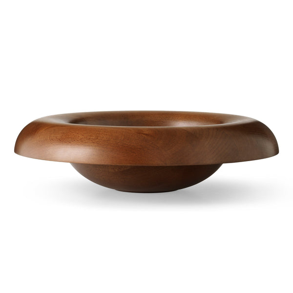 Audo CPH Rond Bowl (Height 12.5 cm), Wood by Audo Copenhagen - The Rond Bowl by Audo Copenhagen commands attention with its impressive size and distinctive style, making it a perfect focal point for dining or coffee tables while grounding expansive surfac