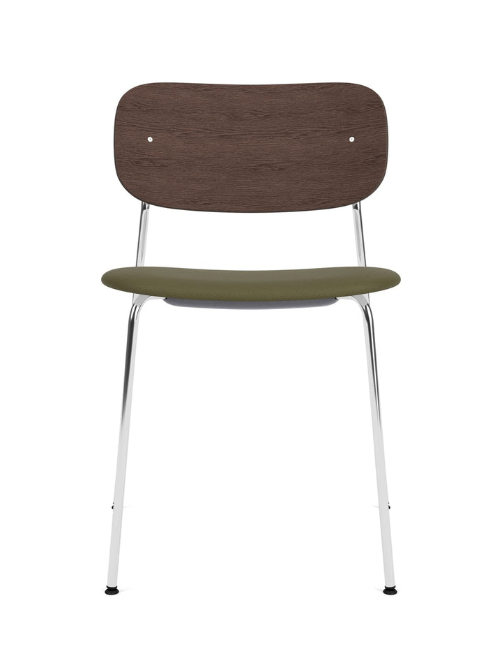 Co Dining Chair, upholstered seat, Chrome by Audo Copenhagen - Drawing on The Office Group’s extensive knowledge of workplace needs, the Co Dining Chair pairs a lightweight, sleek profile with great seating comfort – and the option to stack up to 10 chair