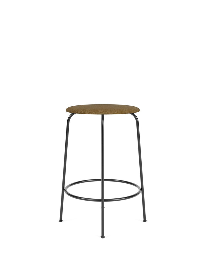 Afteroom Counter Stool, Upholstered Seat by Audo Copenhagen - Effortlessly blend style and comfort with the Afteroom Counter Stool. Crafted with clean lines and a sturdy steel base, this stool adds durability to any space. Customize the upholstery and cho