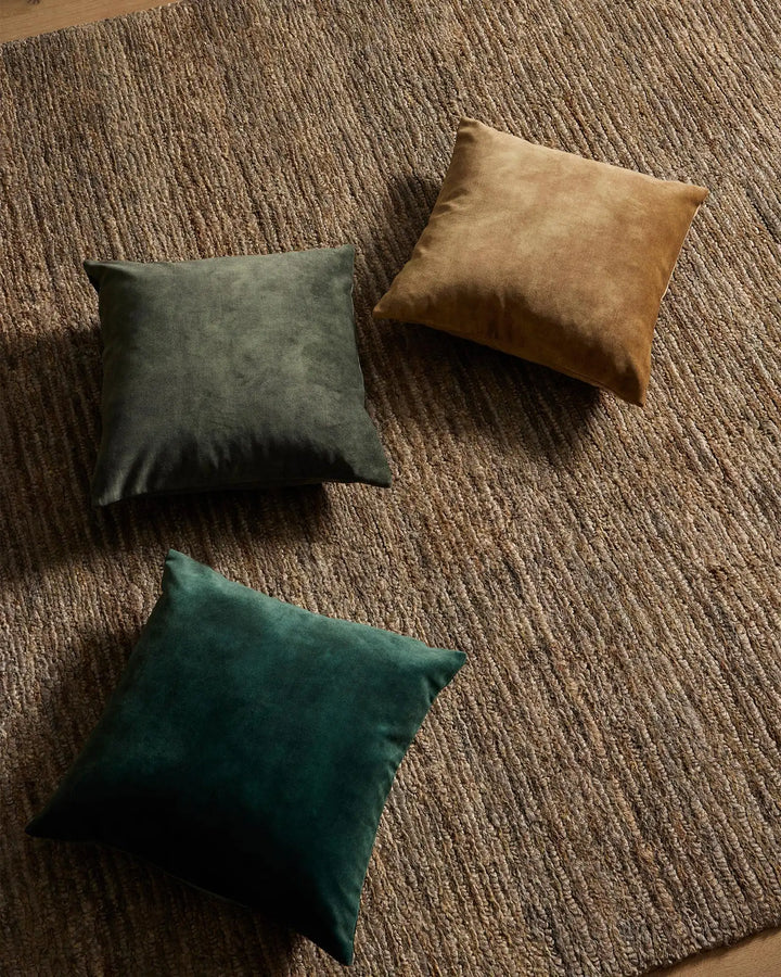 Ava Jade Cushion - Velvet Soft & Versatile Color Discover Ava Jade, a luxurious cushion in a rich green hue with velvet texture. Shop now for style and comfort!
