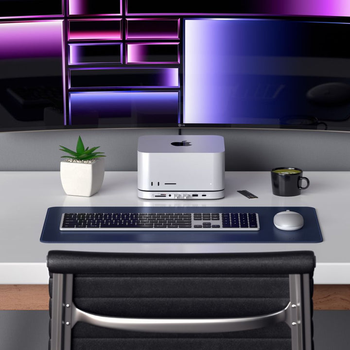 Satechi Stand & Hub for Mac Mini/Studio with NVME SSD Enclosure (Silver) Expand your connectivity options over a single cable with the Satechi Stand & Hub for Mac Mini/Studio with NVMe SSD Enclosure. Designed to complement Mac Mini and Mac Studio, this co