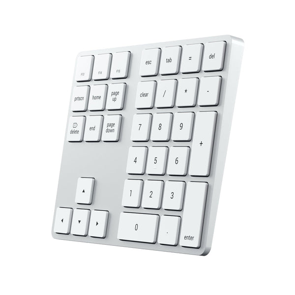 Satechi Bluetooth Extended Keypad Expand your keyboard with the Satechi Bluetooth Extended Keypad. Featuring a full number pad, navigational arrows, and convenient Mac OS shortcut keys, the Bluetooth Extended Keypad restores the functionality of a desktop