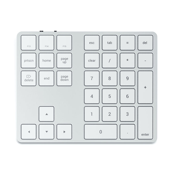 Satechi Bluetooth Extended Keypad Expand your keyboard with the Satechi Bluetooth Extended Keypad. Featuring a full number pad, navigational arrows, and convenient Mac OS shortcut keys, the Bluetooth Extended Keypad restores the functionality of a desktop