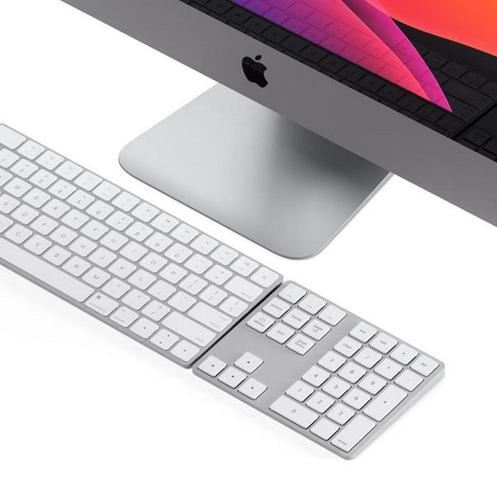 Satechi Bluetooth Extended Keypad Expand your keyboard with the Satechi Bluetooth Extended Keypad. Featuring a full number pad, navigational arrows, and convenient Mac OS shortcut keys, the Bluetooth Extended Keypad restores the functionality of a desktop