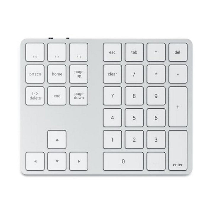 Satechi Bluetooth Extended Keypad Expand your keyboard with the Satechi Bluetooth Extended Keypad. Featuring a full number pad, navigational arrows, and convenient Mac OS shortcut keys, the Bluetooth Extended Keypad restores the functionality of a desktop