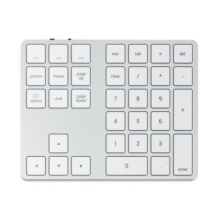 Satechi Bluetooth Extended Keypad Expand your keyboard with the Satechi Bluetooth Extended Keypad. Featuring a full number pad, navigational arrows, and convenient Mac OS shortcut keys, the Bluetooth Extended Keypad restores the functionality of a desktop