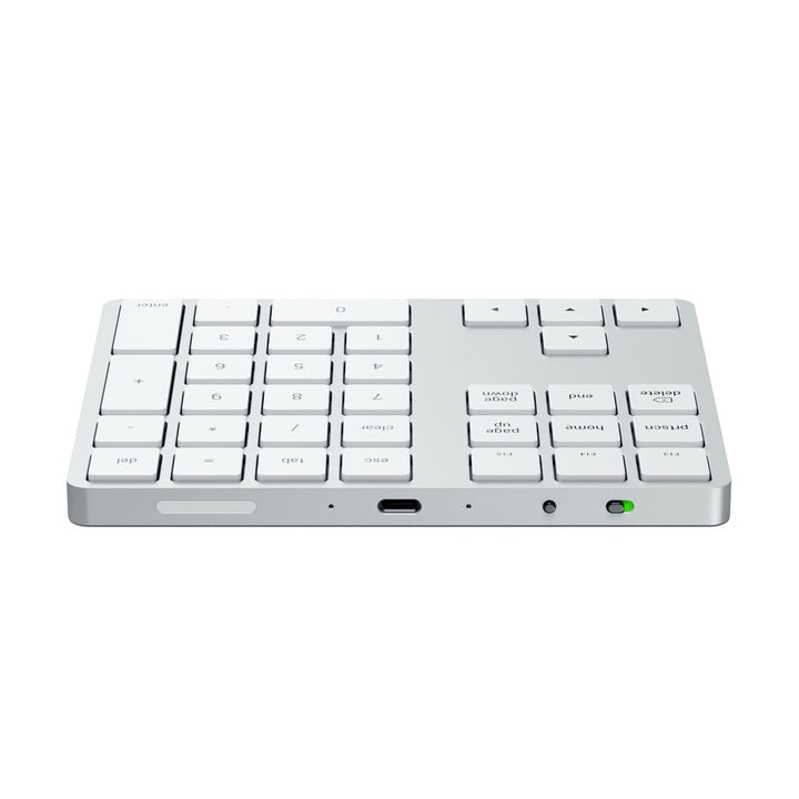 Satechi Bluetooth Extended Keypad Expand your keyboard with the Satechi Bluetooth Extended Keypad. Featuring a full number pad, navigational arrows, and convenient Mac OS shortcut keys, the Bluetooth Extended Keypad restores the functionality of a desktop