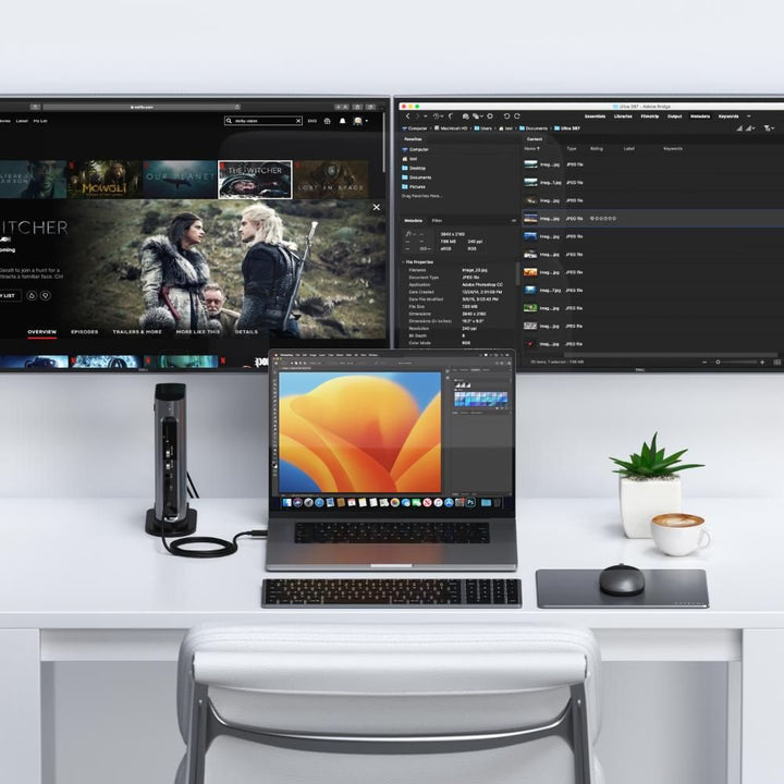 Satechi Thunderbolt 4 Multimedia Pro Dock Power up with the new Thunderbolt 4 Multimedia Pro Dock by Satechi. Meticulously crafted with creative professionals and content creators in mind, this 16-in-1 powerhouse has everything you need to spark innovatio