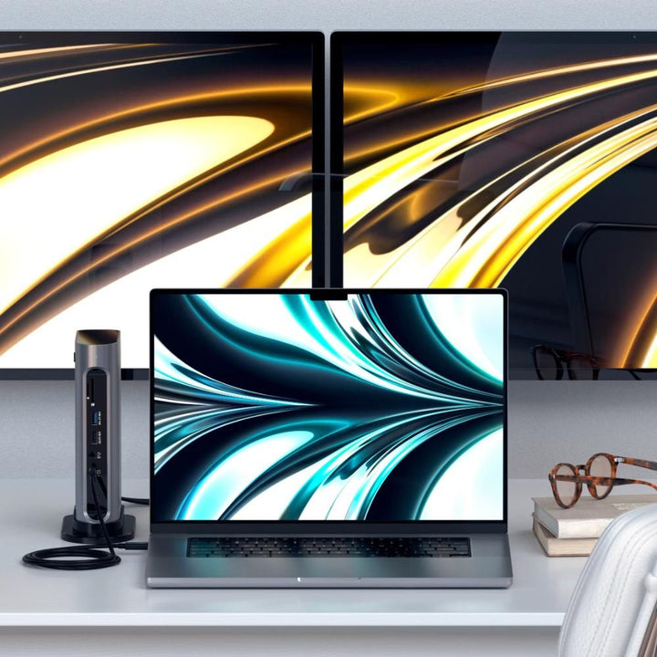 Satechi Thunderbolt 4 Multimedia Pro Dock Power up with the new Thunderbolt 4 Multimedia Pro Dock by Satechi. Meticulously crafted with creative professionals and content creators in mind, this 16-in-1 powerhouse has everything you need to spark innovatio