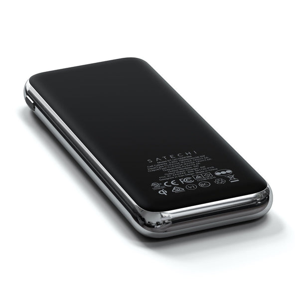 Satechi Quatro Wireless Power Bank (10000mAh) Experience the convenience of wireless charging on-the-go with the Satechi Quatro Wireless Power Bank - 10000 mAh. Combining the best of both portable and wireless charging, the Quatro Power Bank features a Qi