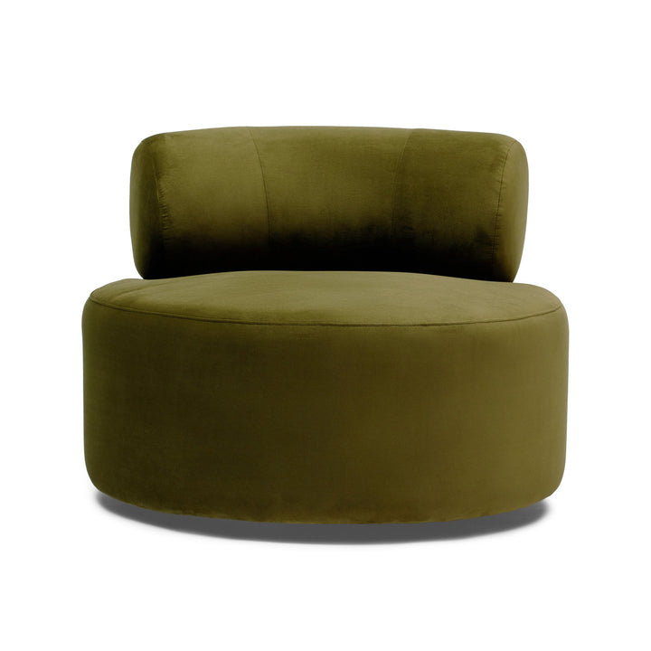 Shop Hamish Swivel Chair - Moss Green Velvet Accent Chair at beon.com.au