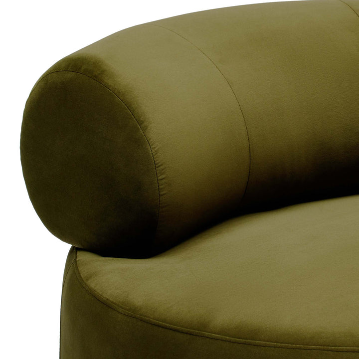 Shop Hamish Swivel Chair - Moss Green Velvet Accent Chair at beon.com.au