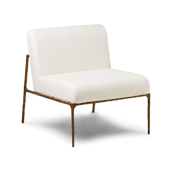 Mila Chair Powder White & Gold