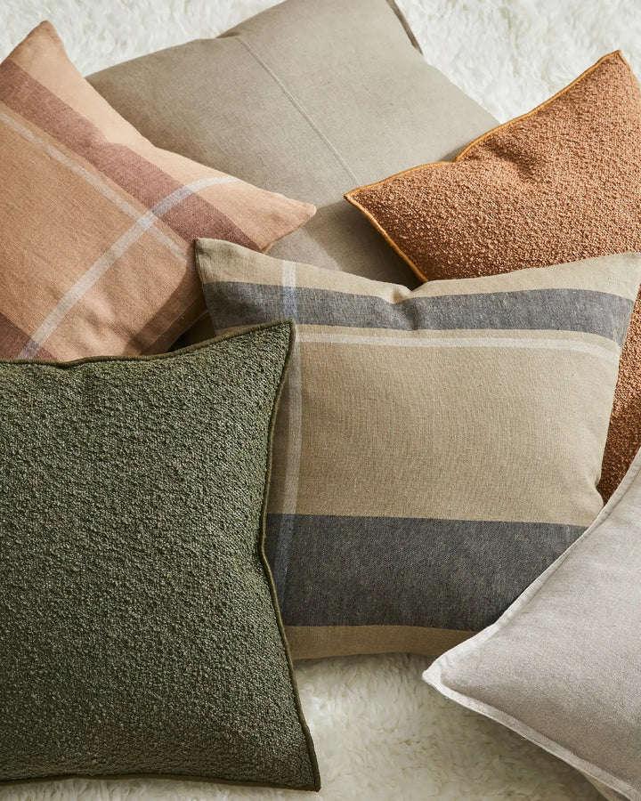 Dante Terracotta Aero finished and soft to touch, Dante is a superb linen addition that will add a pop of lineal interest with the flexibility to be a feature, or a timeless companion pattern.Made from luxurious European linen, Dante Terracotta is a warm-