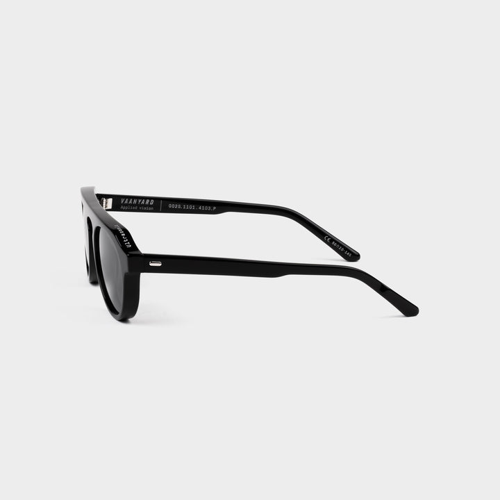 Vaanyard ULTRASONIC Black Gloss | Grey Polarised Sunglasses