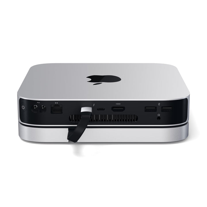 Satechi Aluminium Stand and Hub for Mac Mini/Mac Studio First of its kind, the USB-C Aluminium Stand & Hub elevates and transforms your Mac Mini/Mac Studio into a powerful, surprisingly compact workstation. Equipped with a USB-C data port, three USB-A 3.0
