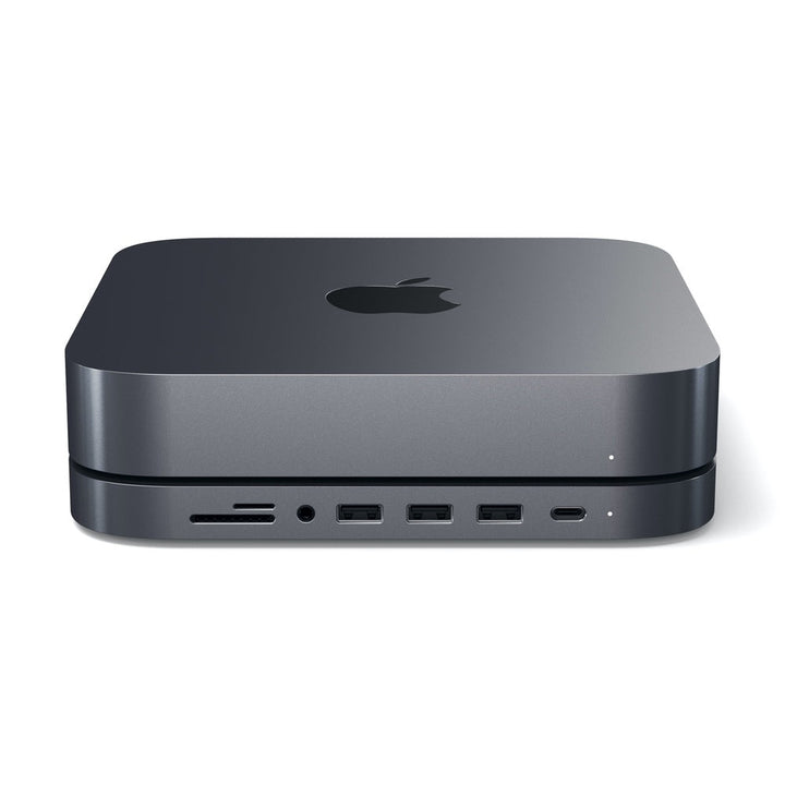 Satechi Aluminium Stand and Hub for Mac Mini/Mac Studio First of its kind, the USB-C Aluminium Stand & Hub elevates and transforms your Mac Mini/Mac Studio into a powerful, surprisingly compact workstation. Equipped with a USB-C data port, three USB-A 3.0