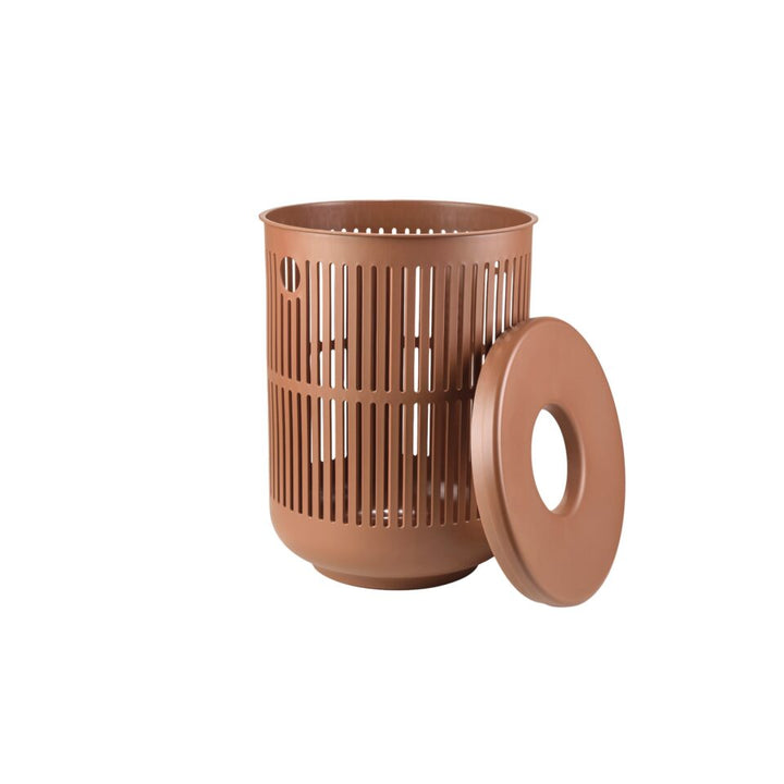 Ume Laundry Basket 60L w/Lid Terracotta