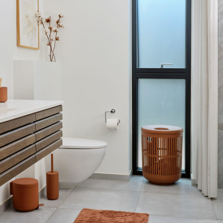 Ume Laundry Basket 60L w/Lid Terracotta