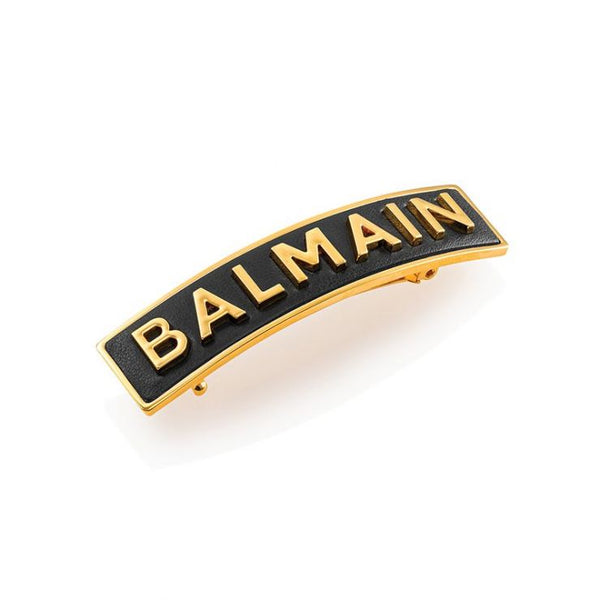 Gold Plated Barrette Medium Logo