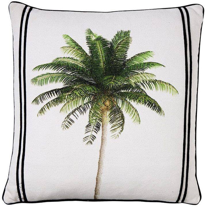 Bahama Palm 50x50 Indulge in luxury with the 100% cotton Bahama Palm 50x50. Its delicate printed design, intricate appliques, and intricate piping create a truly exquisite look and feel.