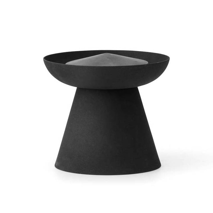 AUDO CPH (ex MENU) Meira Oil Lantern, Black, H13.5cm by Audo Copenhagen - Inspired by ancient torches, the Meira Oil Lantern in powder-coated steel illuminates outdoor spaces as the sun sets. Designed with a refillable oil chamber, the ambient design emit